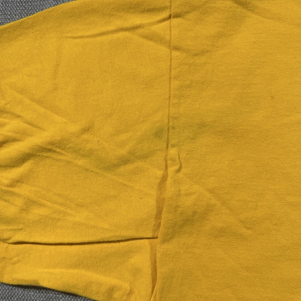 Vintage Future Hamburger Shirt Mens Large Yellow Cow Graphic Ringer 2005 Anvil - Picture 9 of 10